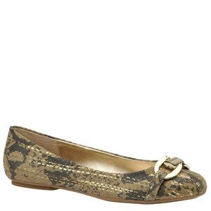 New Sofft Women’s Citrine Gold Snake Flat Shoe Size 7.5